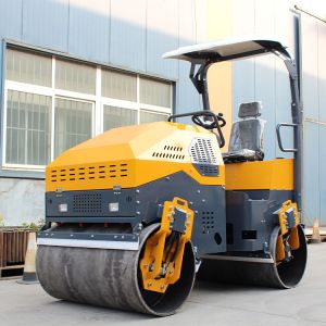 Hydraulic 3 Ton Water Cooled diesel Engine Ride on Road Roller Compactor with