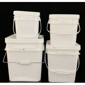 Chemical Resistant Square Plastic Bucket with IML/Thermal Transfer/Screen