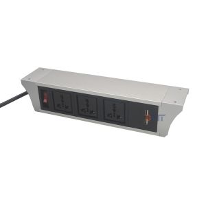 Furniture under table power socket with double usb charger for office power data