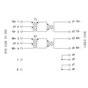 J00-0042NL RJ45 Modular Jack | LPJ0113DNL 10/100Base Wo/LED R/A Shield