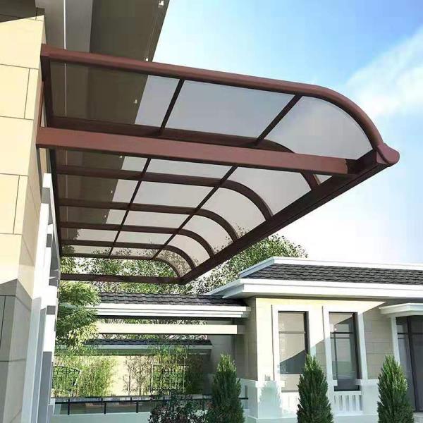 Customizable DIY Polycarbonate solid sheet Awning Durable Aluminum Frame Impact Resistant