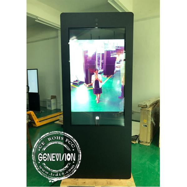 Quality Waterproof Interactive Outdoor Digital Signage , AC High Brightness Sensor Road Sign with Camera for sale