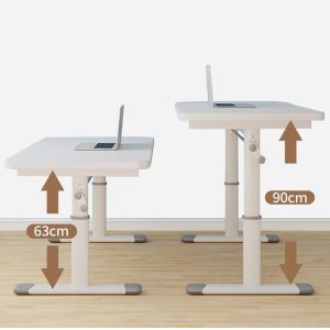 Adjustable Height White Metal Writing Desk for Children's Study in Zhejiang