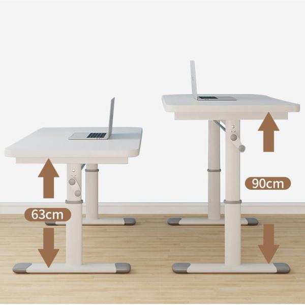 Adjustable Height White Metal Writing Desk for Children's Study in Zhejiang