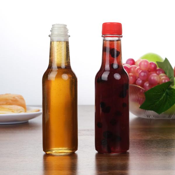 Factory Wholesale 5 Oz 8 Oz Woozy Bottles Ketchup Pepper Sauce Glass Bottle With