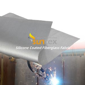 Fireproof Silicone Coated Fiberglass Fabric with Water Repellent and Anti