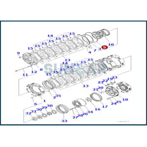 198-15-29210 1981529210 Ring Seal For KOMATSU Transmission WA800 D475A