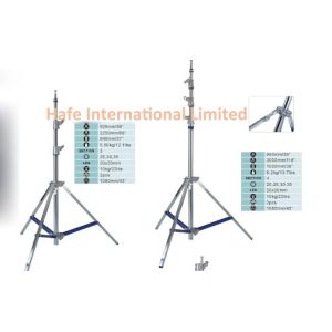 Adjustable Tripod Light Stand Heavy Duty , Stainless Steel Telescopic Led Work