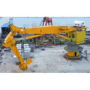 100T 10M Heavy Duty Dock Crane Knuckle Boom Small Footprint Low Power Consumptio