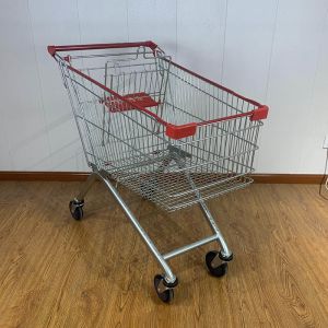 150L Store Carring Large Capacity Foldable Metal Shopping Trolley With Child