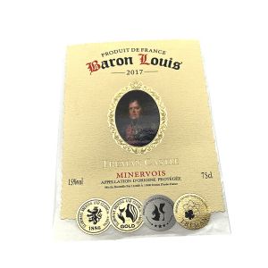 Texture Paper Custom Printed Wine Bottle Labels Glossy / Matte CMYK / Pantone