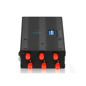 6 Antennas Portable Mobile Phone Signal Jammer Lithium Battery With AC Adapter