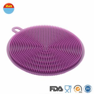 China as seen on tv 2018 Durable Eco-friendly Soft Silicone household items Cleaning Brush sponge on sale