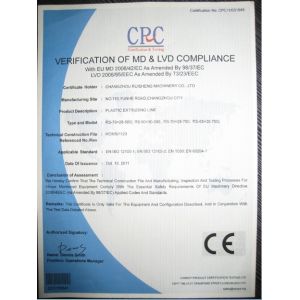 Changzhou Leap Machinery Co., Ltd. Certifications