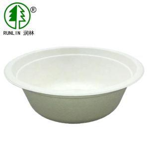 China Eco-friendly chemical free easy take bagasse paper salad bowls on sale