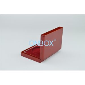 Matt Painted Wooden Box Solid Wood Square Boxes For Single Commemorative Coin