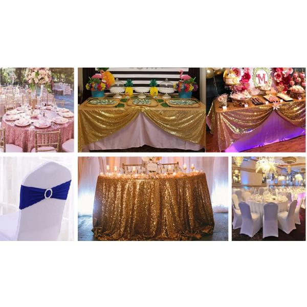 Wholesale factory direct sale multi color textiles tablecloth 3MM sequin tulle lace fabric