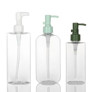 Clear Empty Round Body Lotion Cosmetics Packaging Containers Plastic Pump Facial