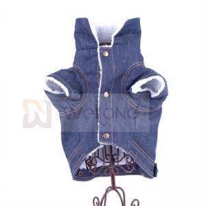 Wholesale 100% Poly Berber Pet Denim Jacket Winter Dog Blue Jean Jacket from china suppliers