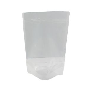 Custom Smell Proof Stand Up Compostable Kraft Pouches With Window