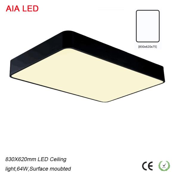 Quality Square round angle indoor IP20 830x620mm economic energy-saving LED Ceiling light for office lights for sale