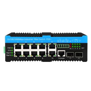 Wholesale 90w Gigabit Manageable Poe Switch Industrial 8RJ45 2SFP POE hardened ethernet switch from china suppliers
