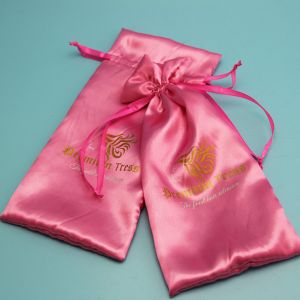 Luxury Hair Extensions Packaging Drawstring Bag Colorful 12 X 17cm Size