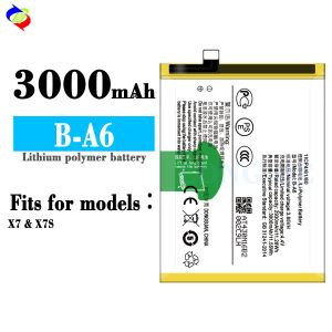 3000mAh Capacity Rechargeable Batteries OEM B-A6 X7 for VIVO X7S Mobile Phone