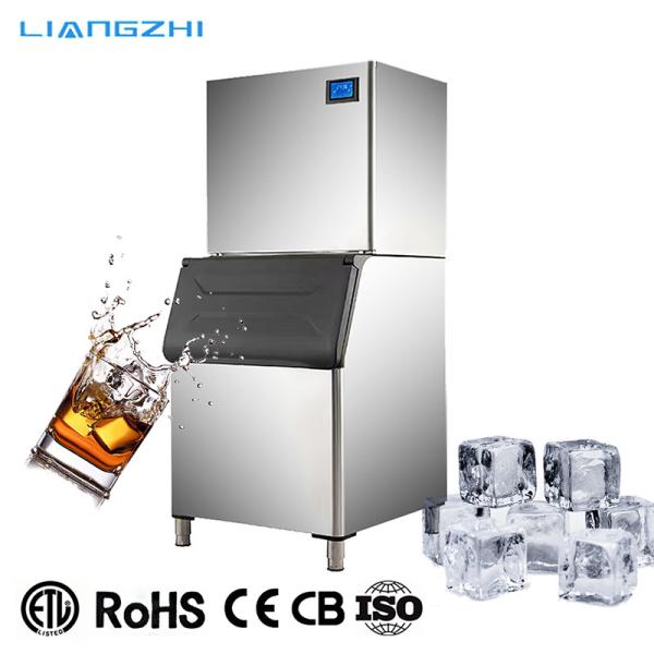 1650W LZ-500 Water Cooler Cube Ice Machine with 200kg Ice Storage 220kg/24Hr