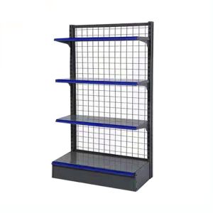 Wire Display Shelving 50 Lbs Capacity Double-Sided Rack