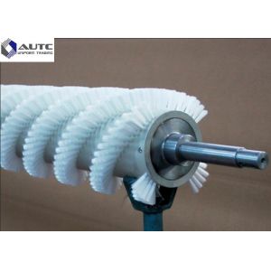 Rotating Roller Spiral Wire Brush Customized Soft Bristle Easily Installed