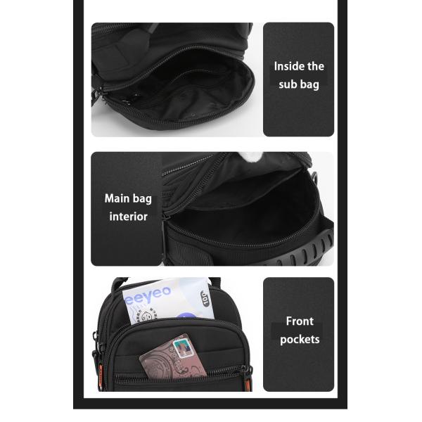 Multi Layer Men Designer Messenger Bags Crossbody Side Bag With Zipper Pocket