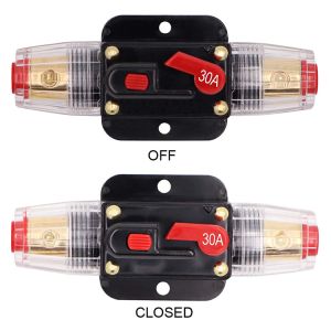 30A In line Audio Circuit Breaker 30 Amp Reset Fuse Holder manual reset For