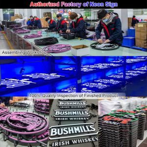 Satom Custom Pantone Colors and Logo Brand Beer Neon Sign for Bar