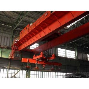 Heavy Duty Double Girder Overhead Crane , Electromagnetic Overhead Crane Compact