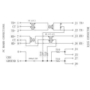 13F-62AGYD2S2NL , LPJ4026ABNL RJ45 Jack Connector Integrated Magnetics