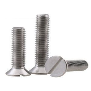 China Zinc Plated Stainless Steel Slotted Countersunk Head Screw ANSI / ASME Standard on sale
