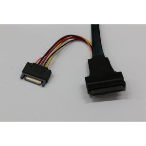 Oculink SAS SFF-8611 TO SFF-8639+SATA 15P L=500mm