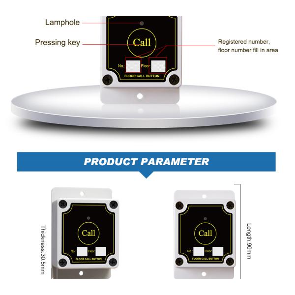 Super sunscreen , dustproof and waterproof 1 key service call button
