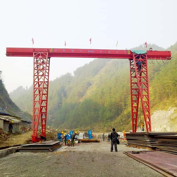 16T Truss Type Electric Hoist Single Beam Gantry Crane Wind Resistance