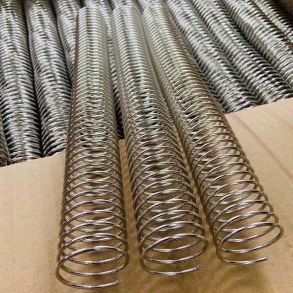 Quality 4:1 Pitch 1-1/4" Plated Metal Book Binding Coil , Suitable For High-End Notebooks for sale