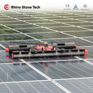 Remote Control Solar Panel Cleaning System Crawler Robot for PV Power Dust