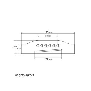 153*37*9MM Maplewood 6 String Bass Guitar Bridge For Classical Acoustic Guitar