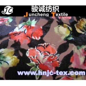 New fabric flower pattern burnout spendex and polyester blend elastic fabric