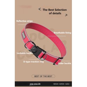 Anti-breakaway dog ​​collar Reflective anti-lost dog collar Adjustable medium