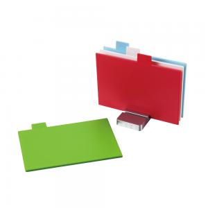 Set Of 4 Plastic Chopping Board Pure PP ABS Safe With Non Slip Base
