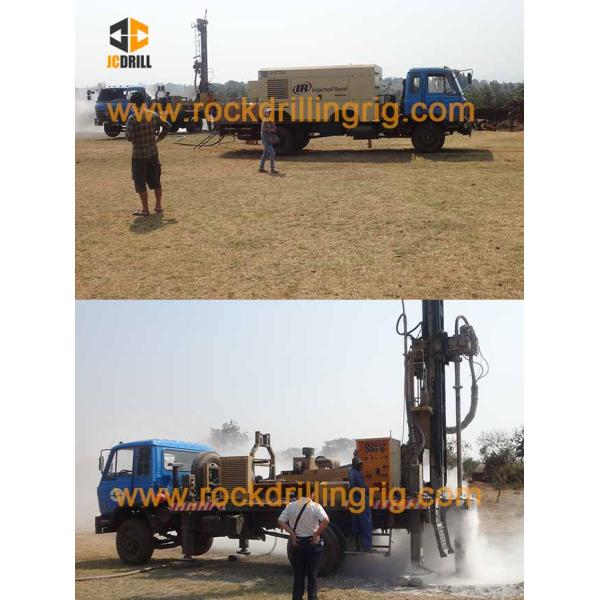 Mobile Borehole Drilling Machine 4 X 4 Truck Mounted Rig 200m Drilling Depth