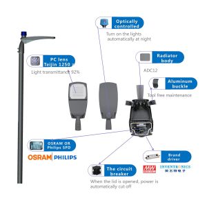 Die casting Aluminium ADC12 Led Street Light Housing IP66 IK09 no tool