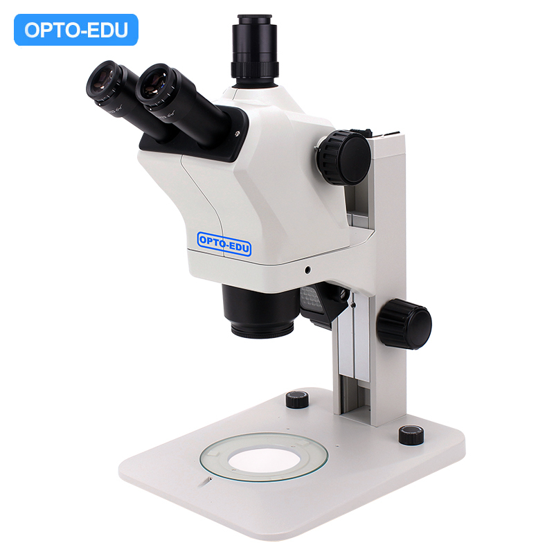 OPTO-EDU Stereo Microscope with Large Zoom Lens 0.6x-5.5x, Zoom Ratio 1:9.1, and