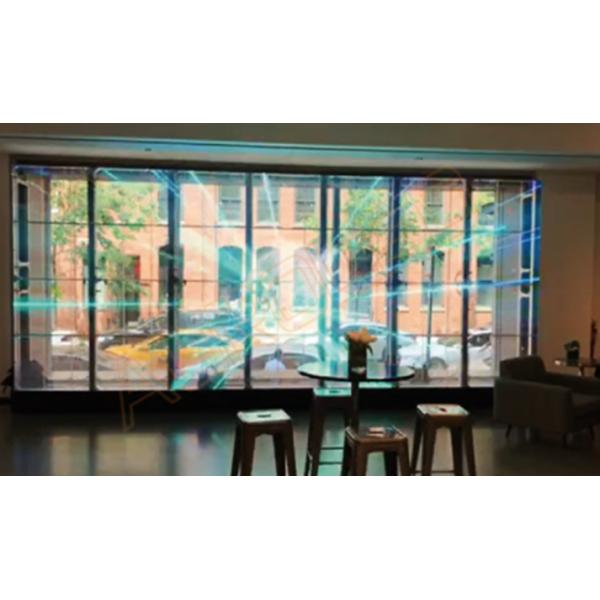 P3.9-7.8 Transparent Outdoor LED Display with High Brightness 5500nits and 3840Hz Refresh Rate